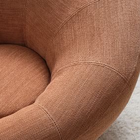 Basket Slub Terracotta Groovy Swivel Chair