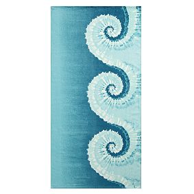 Tie Dye Wave Beach Towel UPF 50+