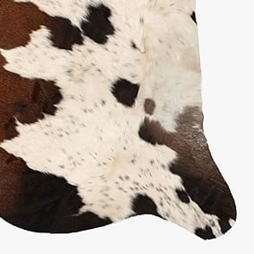 Black and Brown Spotted Cow Hide Rug 