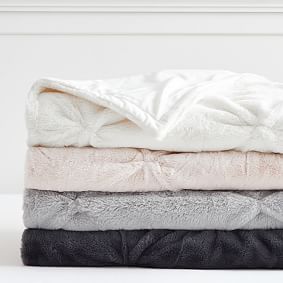 Pintuck Plush Throw