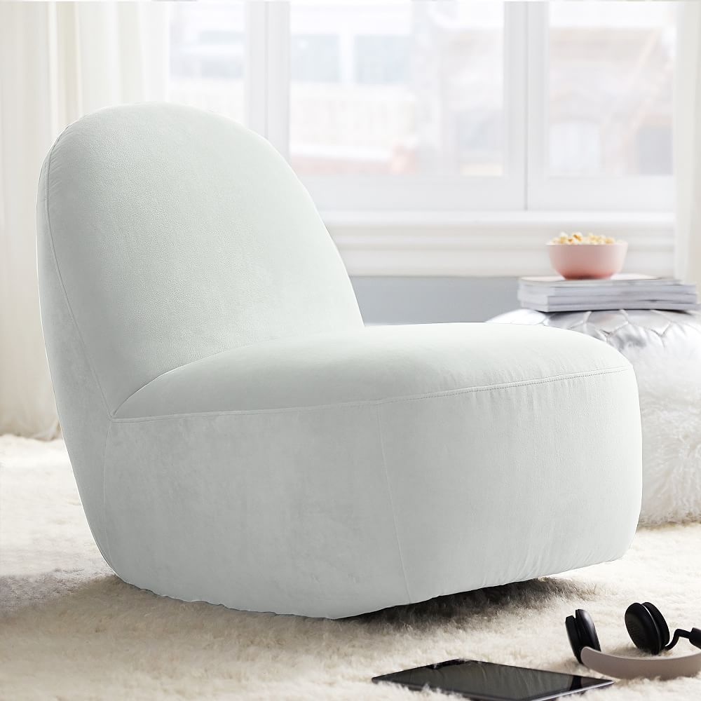 Performance Velvet Light Pool Rocking Lounge Chair