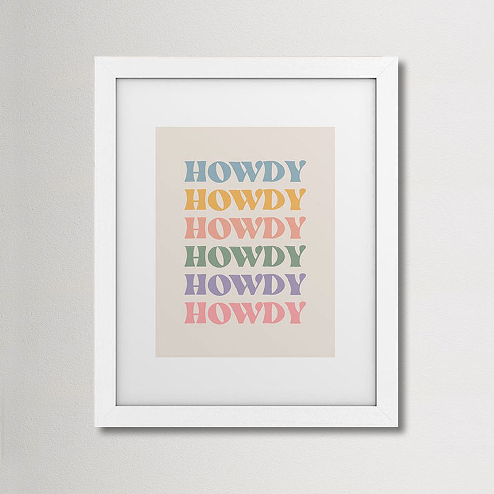 Howdy Colorful Retro Art