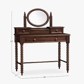 Chris Loves Julia Turned Wood Vanity Desk (40&quot;)