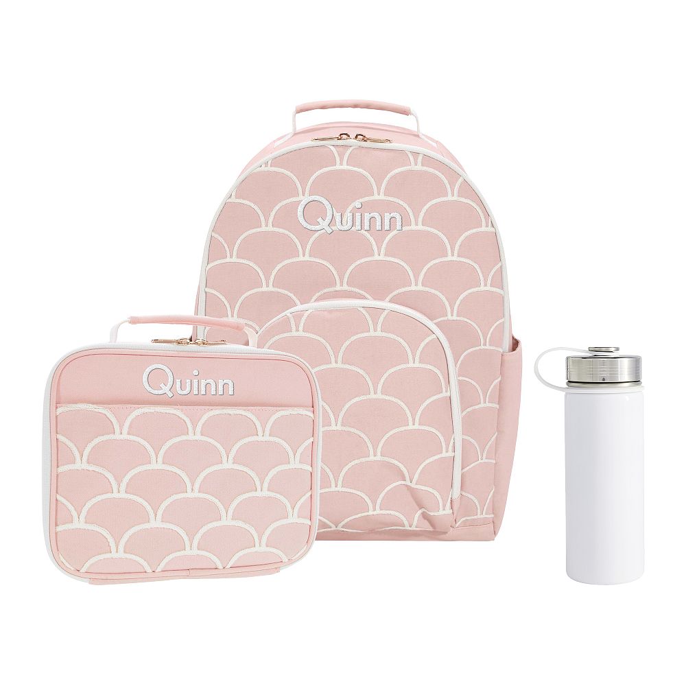 Gear-Up Chenille Scallop Backpack &amp; Cold Pack Lunch Box Bundle, Set of 3