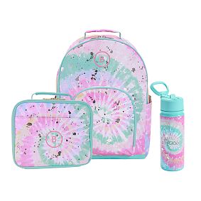 Gear-Up Tie-Dye Metallic Backpack &amp; Cold Pack Lunch Bundle, Set of 3