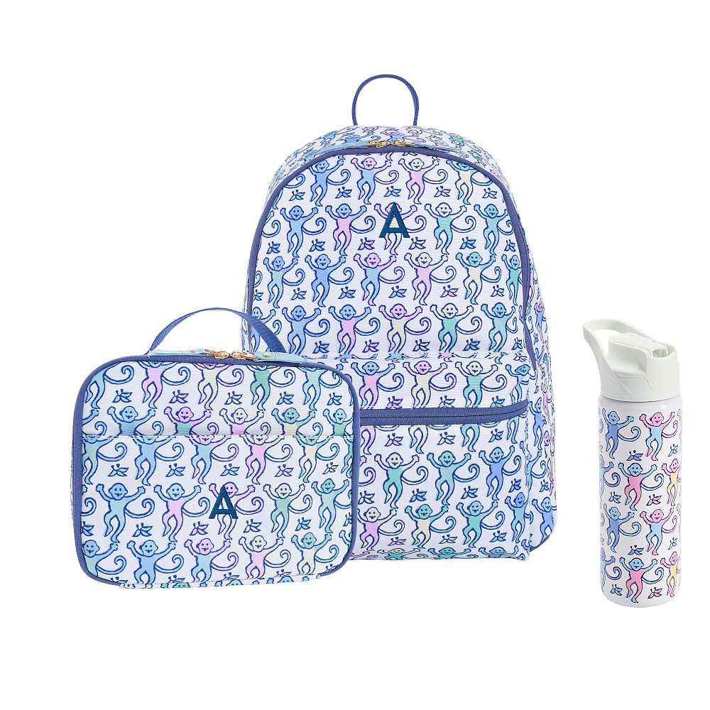 Colby Roller Rabbit Disco Monkey Backpack &amp; Cold Pack Lunch Bundle, Set of 3