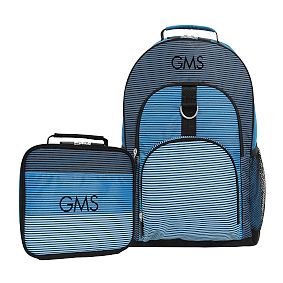 Gear-Up Newport Color Block Backpack &amp; Cold Pack Lunch Box Bundle