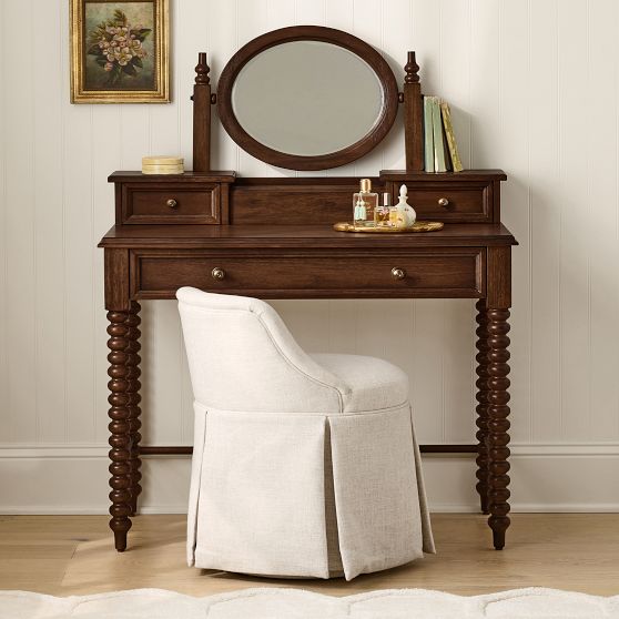 Chris Loves Julia Turned Wood Vanity Desk (40")