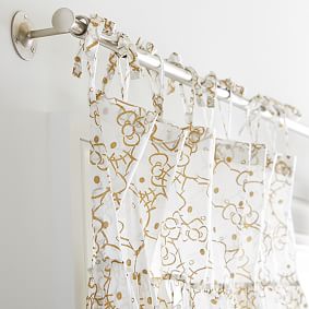 Hello Kitty&#174; Metallic Tie-Top Sheer Curtain