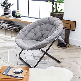 Simple Basketweave Silver Hang-A-Round Chair