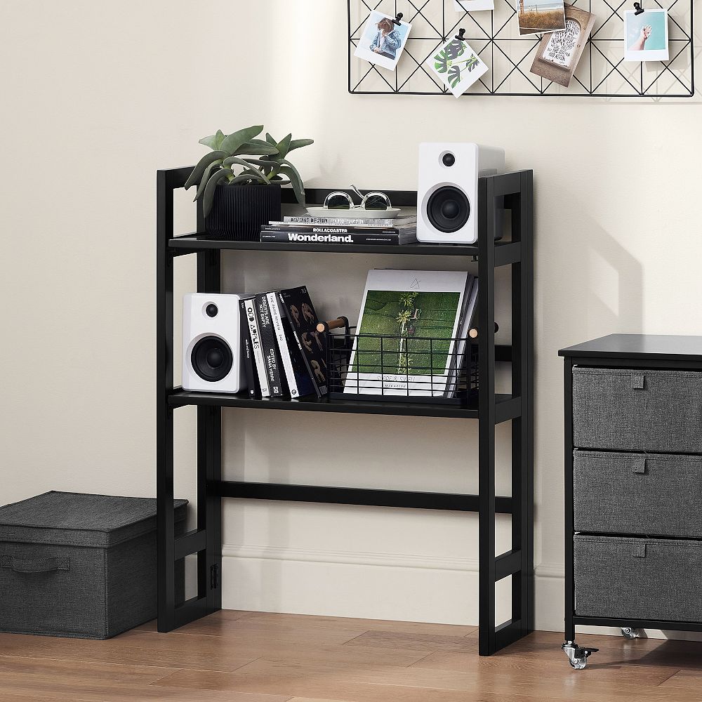 Dorm Foldable Wooden Desk Hutch (28&quot;)