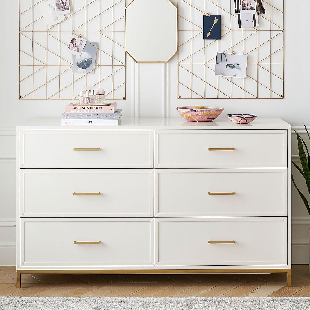 Blaire 6-Drawer Wide Dresser (56w x 19d&quot;)