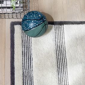 Stripe Wool Rug - Gray