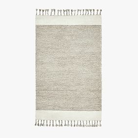 Undyed Wool Skinny Stripe Rug