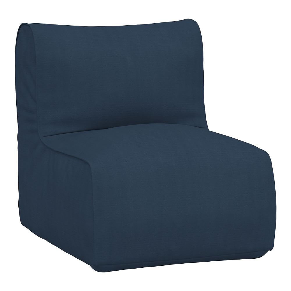 Open Box:  Outdoor Prescott Armless Chair, Canvada Ink Blue