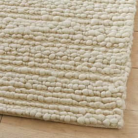 Undyed Wool Textured Loop Rug