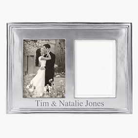 Personalized Classic Metal Double Picture Frame (5&quot;x7&quot;)