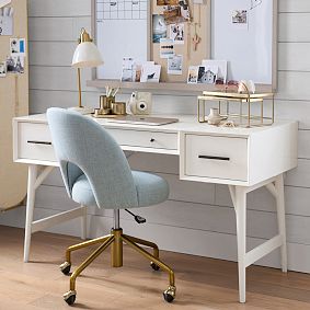 Gold Metal Desk Shelves