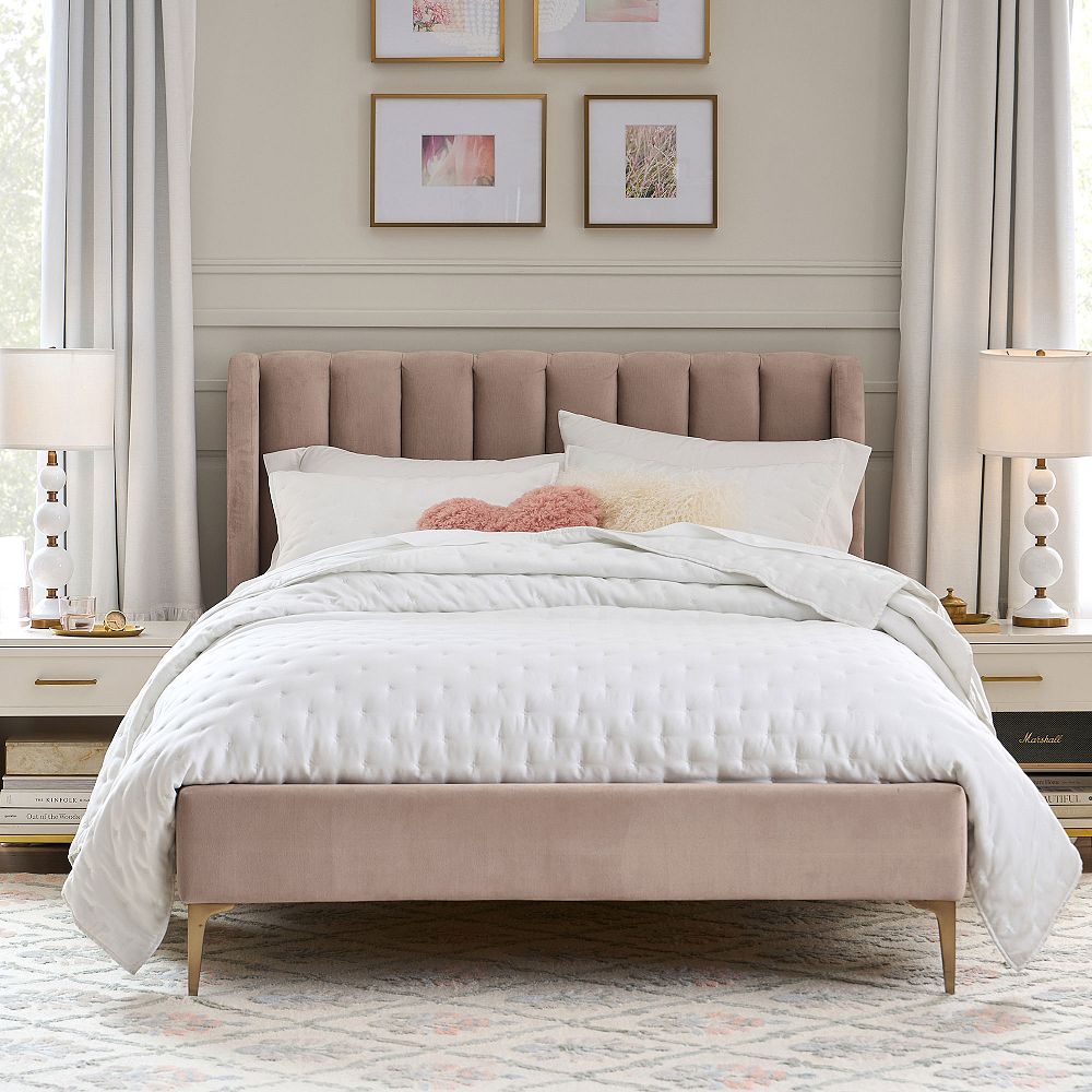 Avalon Channel Stitch Upholstered Bed