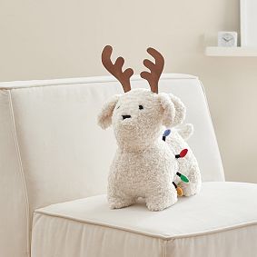  Festive Faux-Fur Dog Pillow