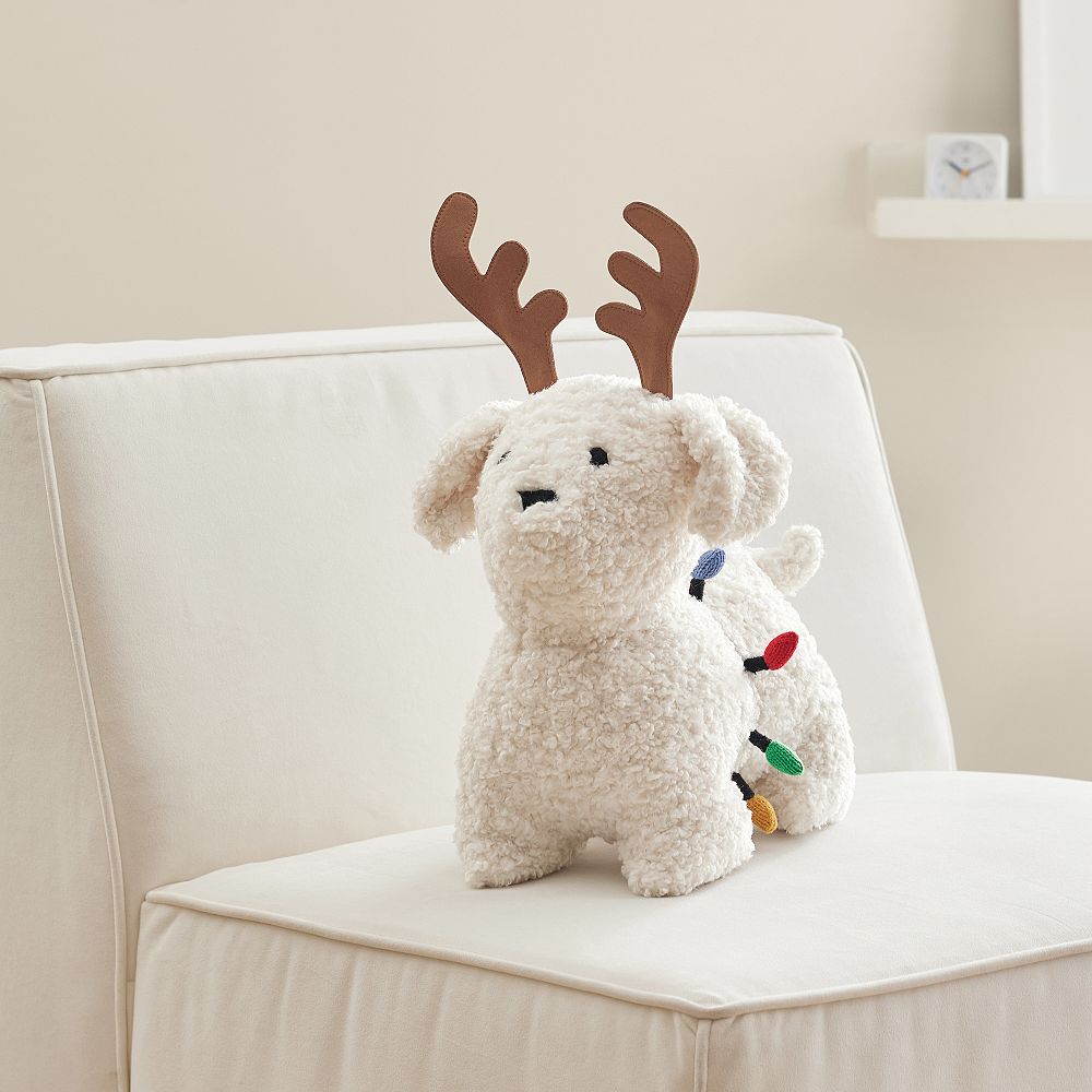  Festive Faux-Fur Dog Pillow