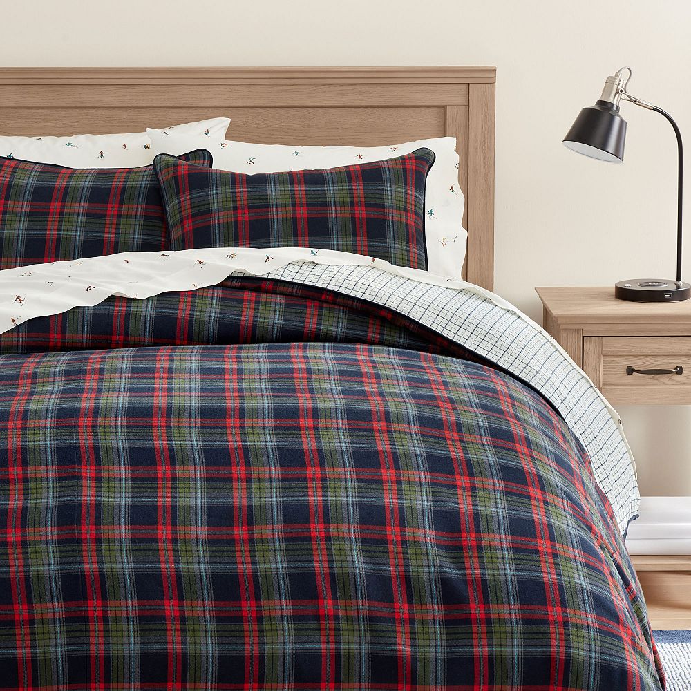 Logan Plaid Flannel Duvet Cover