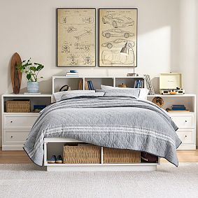 Stack Me Up Storage Bed &amp; 2 Drawer Bookcase Set&#8203;
