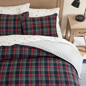 Logan Plaid Flannel Duvet Cover
