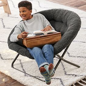 Sherpa Charcoal Hang-A-Round Chair
