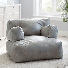 Textured Faux-Suede Storm Eco Lounger