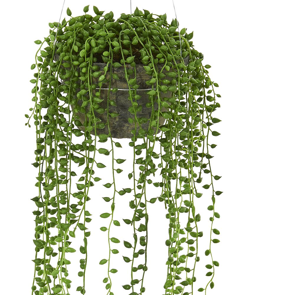 21&quot; String of Pearl Potted Faux Plant