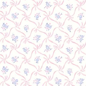 LoveShackFancy Lattice Bow Lavender Wallpaper