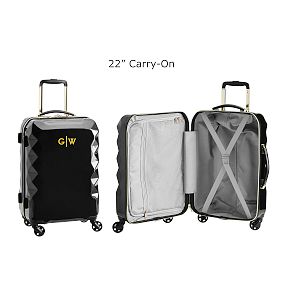 Luxe Hard-Sided Black Luggage, Set of 2