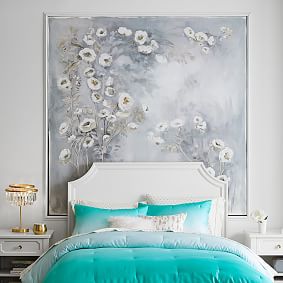 Monique Lhuillier Painted Floral Mural Wallpaper