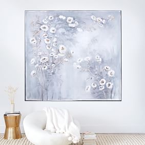 Monique Lhuillier Painted Floral Mural Wallpaper