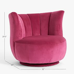 Monique Lhuillier Tulip Chair, Velvet Raspberry