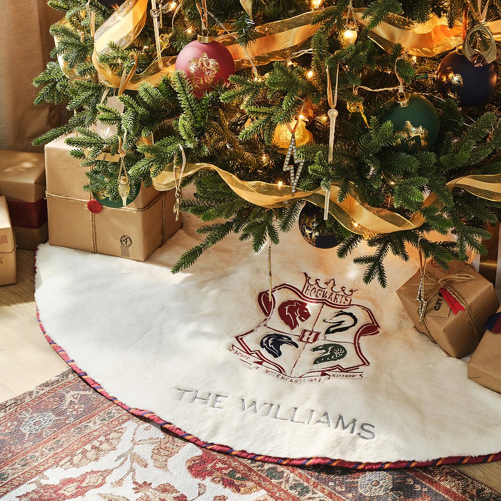 Harry Potter&#8482; Crest Personalized Tree Skirt