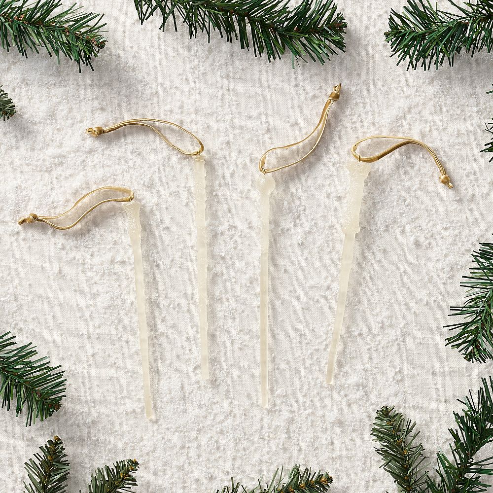Harry Potter&#8482; Glass Icicle Wand Ornaments - Set of 4