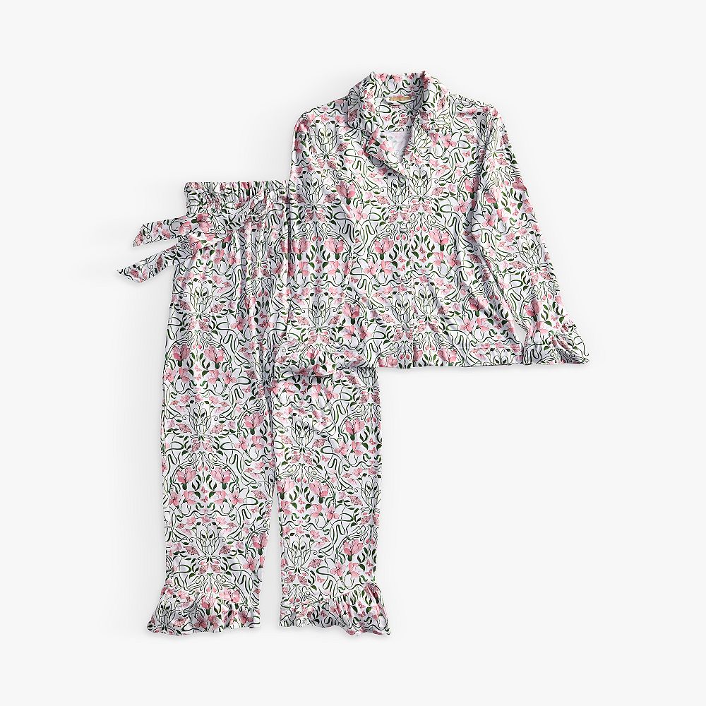<i>Wicked</i> Glinda Ruffle Long Pajama Set
