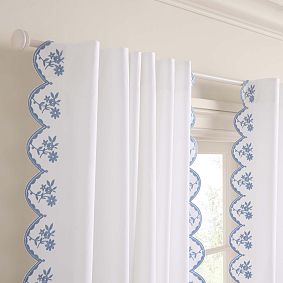 Olivia Embroidered Light-Filtering Curtain