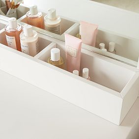 Hampton Single Pedestal Storage Vanity Desk (40&quot;)
