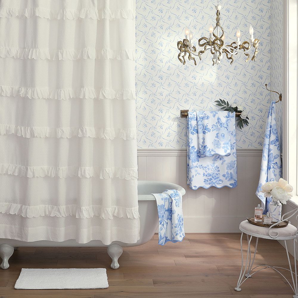 LoveShackFancy Scallop Ruffle Shower Curtain