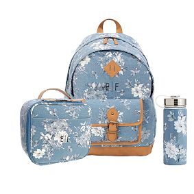Northfield Camilla Light Blue Large Backpack and Cold Pack Lunch Bundle, Set of 3