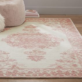 Monique Lhuillier Wool Viscose Carved Rug - Blush
