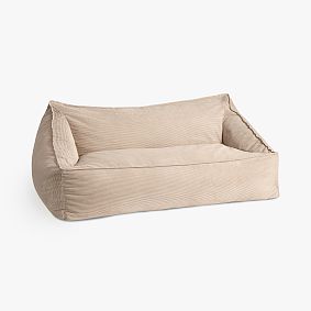 Corduroy Latte Double Modern Bean Bag Lounger