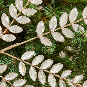 Crystal Leaf Tree Picks - Set of 4