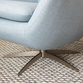 Eco-Performance Texture Weave Chambray Lennon Lounge Chair