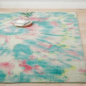 Tie-Dye Swirl Performance Rug
