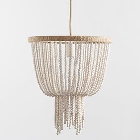 Wood Beaded Chandelier (15&quot;)