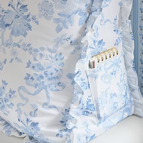 LoveShackFancy Garden Damask Ruffle Wedge Pillow